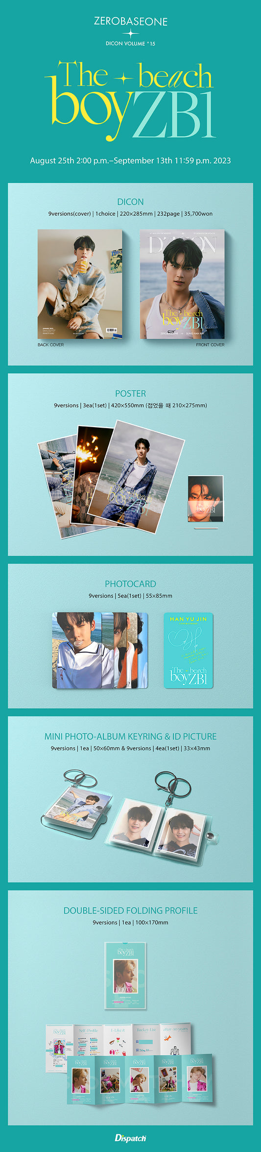 ZEROBASEONE - DICON ISSUE N°15 : THE BEACH BOYZB1 (Member Ver.)