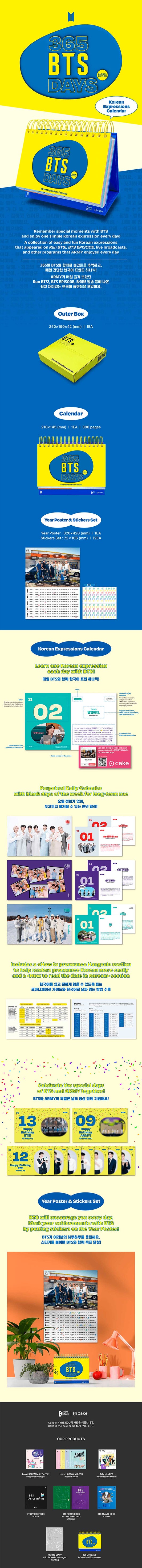 BTS - 365 BTS DAYS (Korean Expressions Calendar)