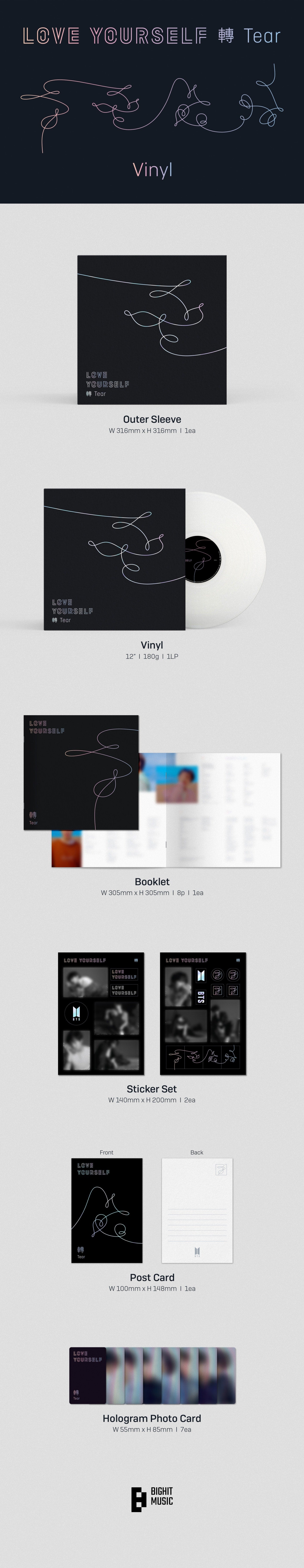 BTS - LOVE YOURSELF 轉 ‘Tear’ (Vinyl)