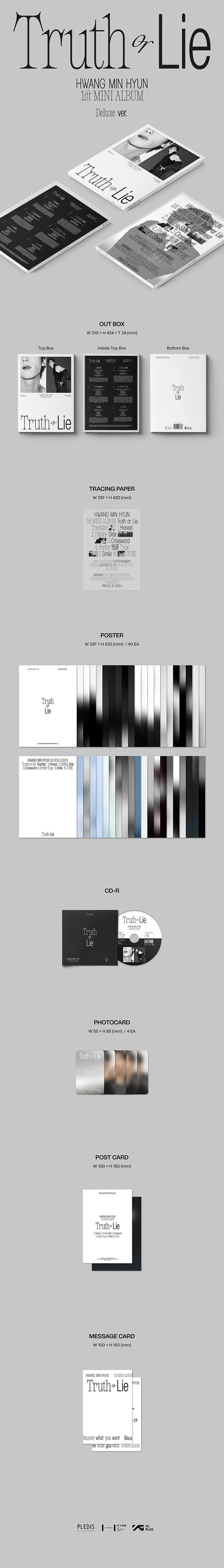 HWANG MIN HYUN - Mini Album Vol. 1 - Truth or Lie (Deluxe)