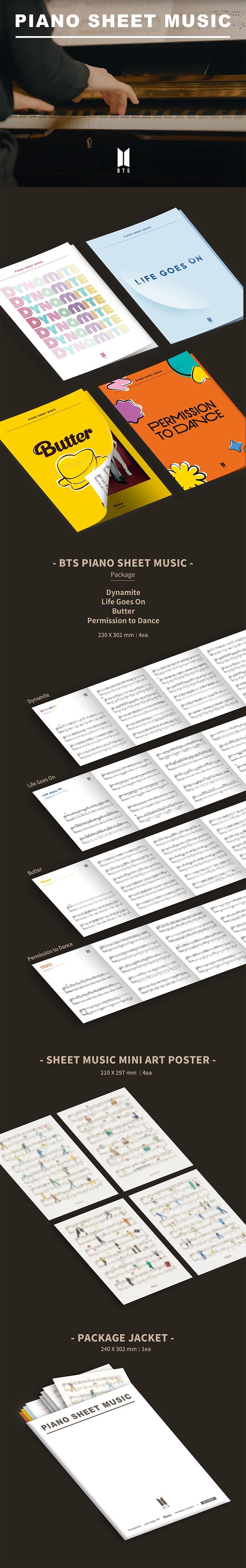 BTS - Piano Sheet Music (Package)