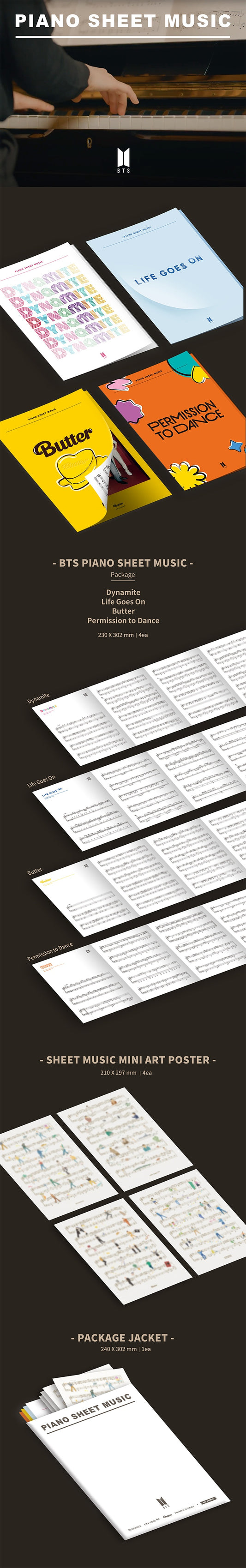 BTS - Piano Sheet Music (Package)