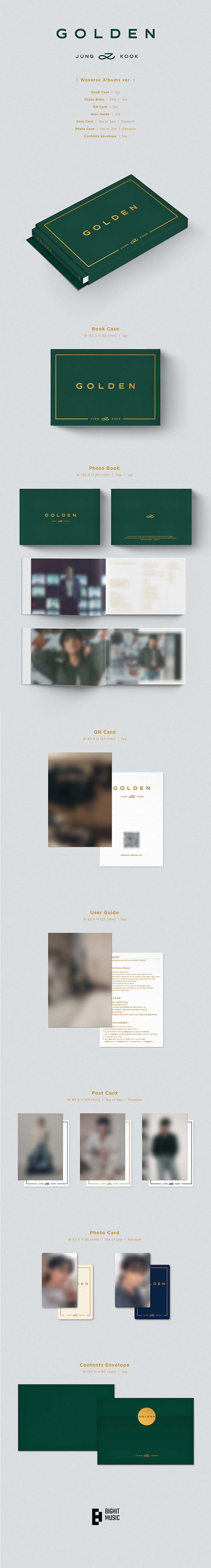 Jungkook - 1st Solo Album - GOLDEN (Weverse Album)