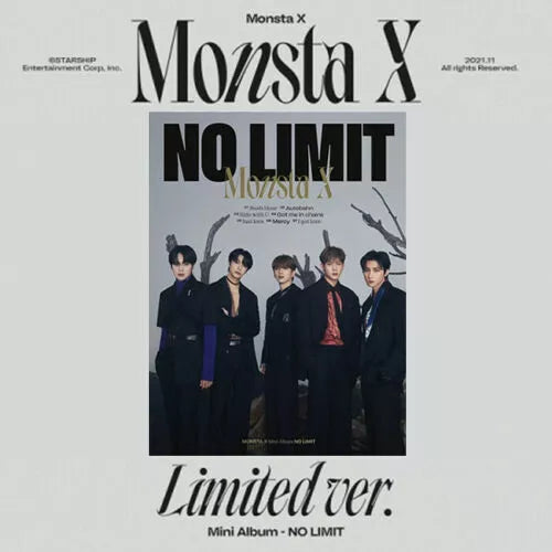 【新品・未開封】MONSTA X モネク / No Limit（8枚セット） MONSTA X - NO LIMIT [10th Mini Album] - K PLACE