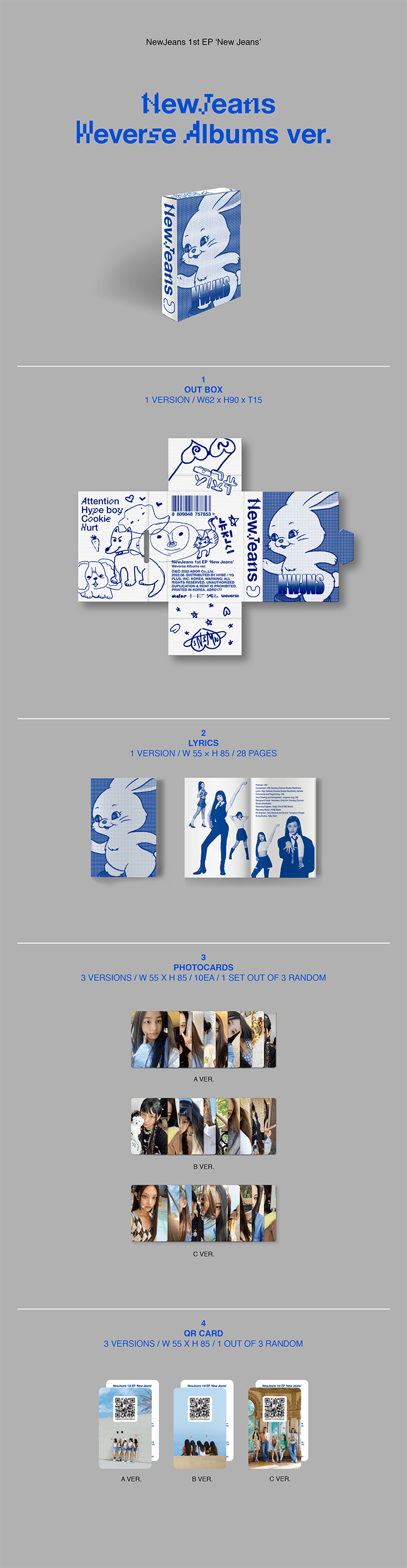 NEWJEANS - 1st EP - New Jeans (Weverse Album)