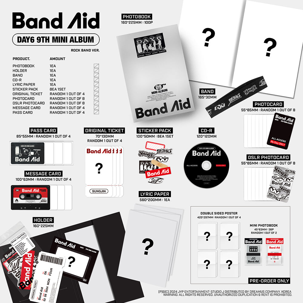 DAY6 - 9TH MINI ALBUM [Band Aid]