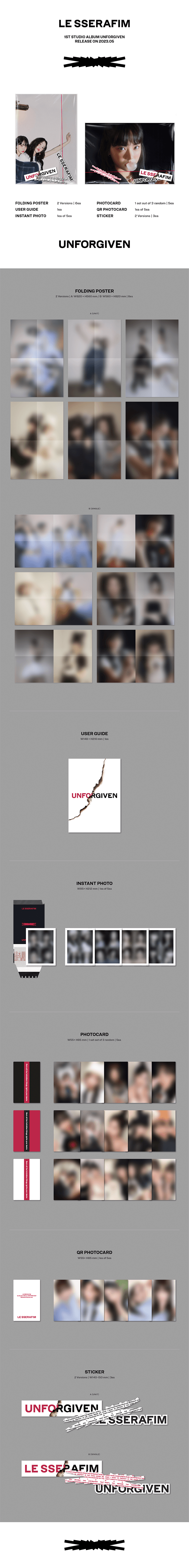 LE SSERAFIM - 1st Studio Album [UNFORGIVEN] (Weverse)