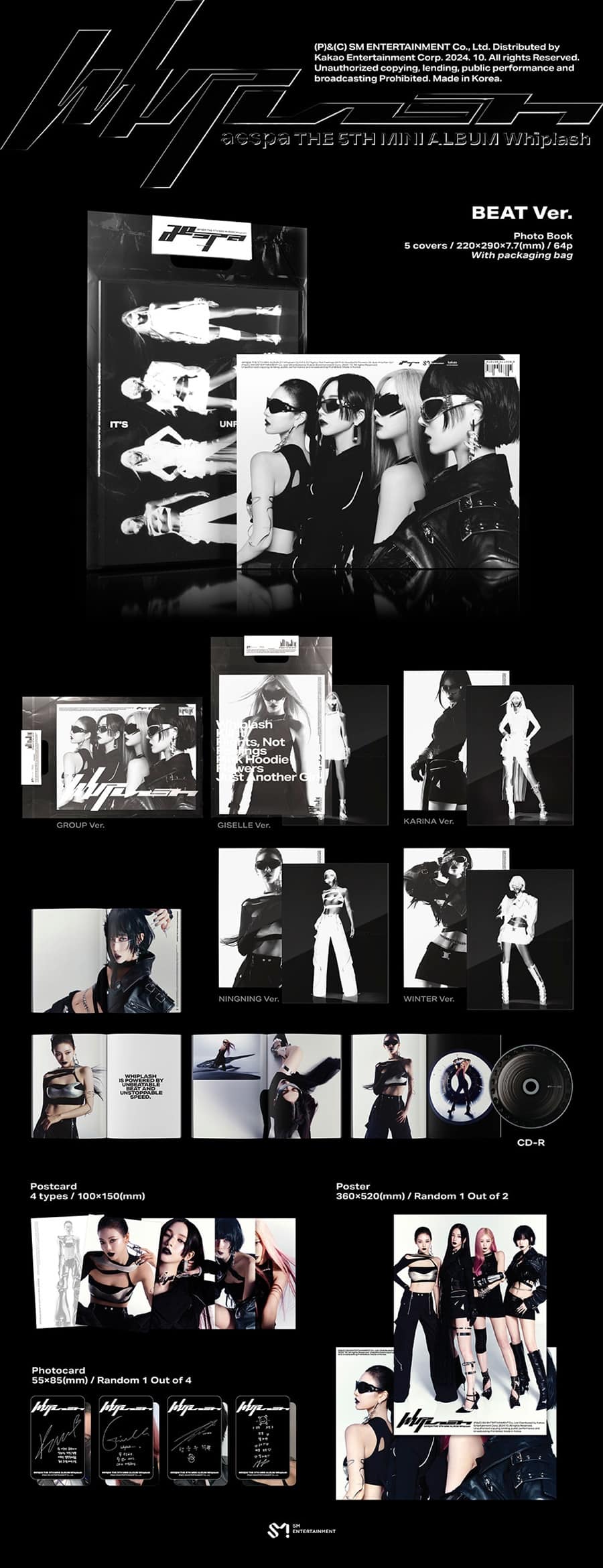 Amazon.com: aespa Whiplash 5th Mini Album SPEED Ver. (SPEED