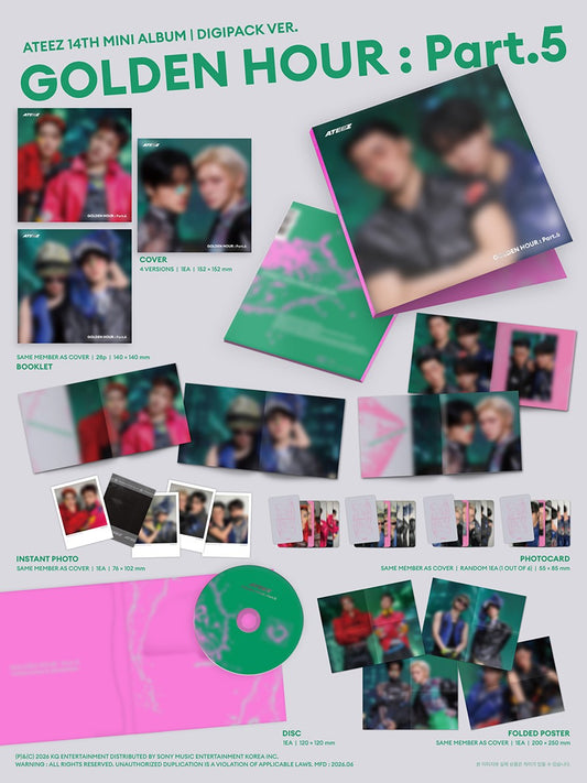 ATEEZ – 14th Mini Album [GOLDEN HOUR : Part.5] (Digipack Unit)
