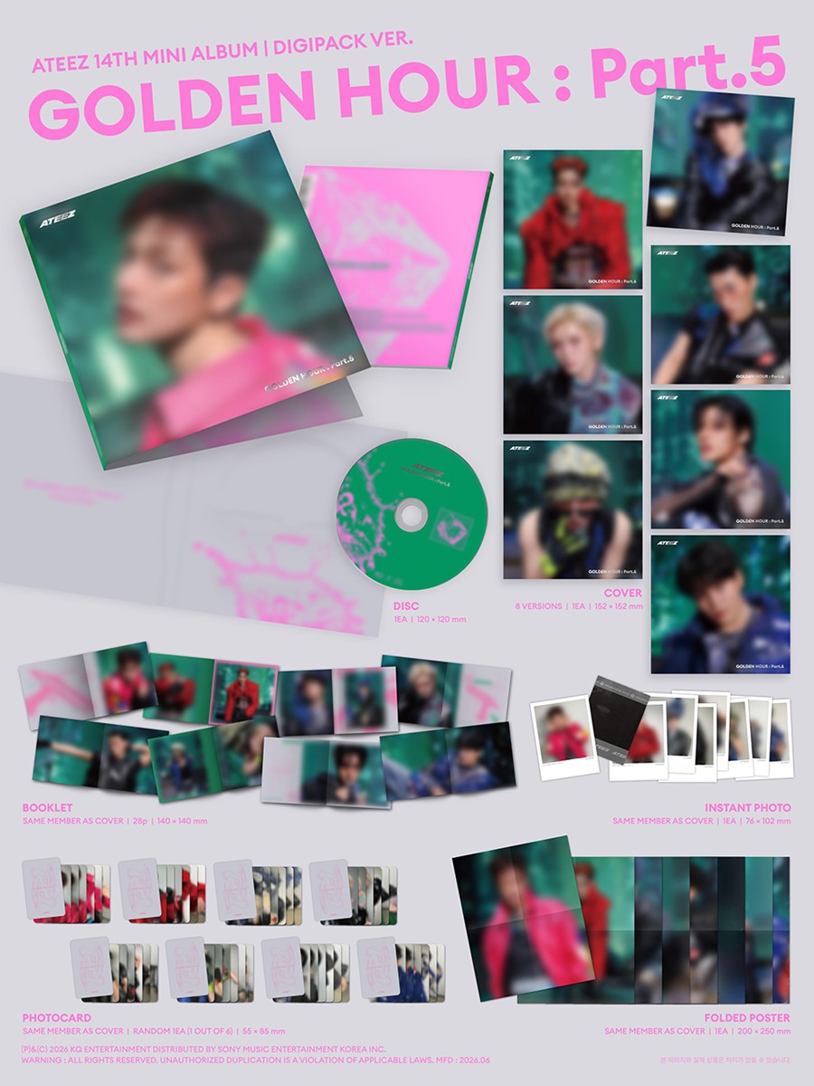 ATEEZ – 14th Mini Album [GOLDEN HOUR : Part.5] (Digipack)