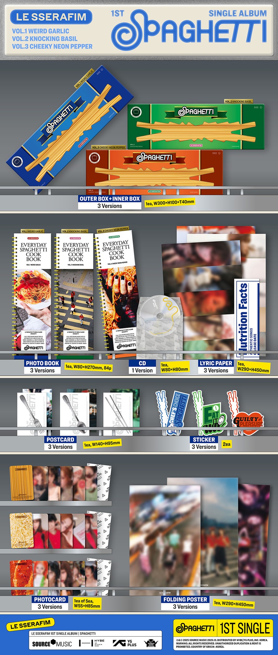 LE SSERAFIM – 1st Single Album [SPAGHETTI]