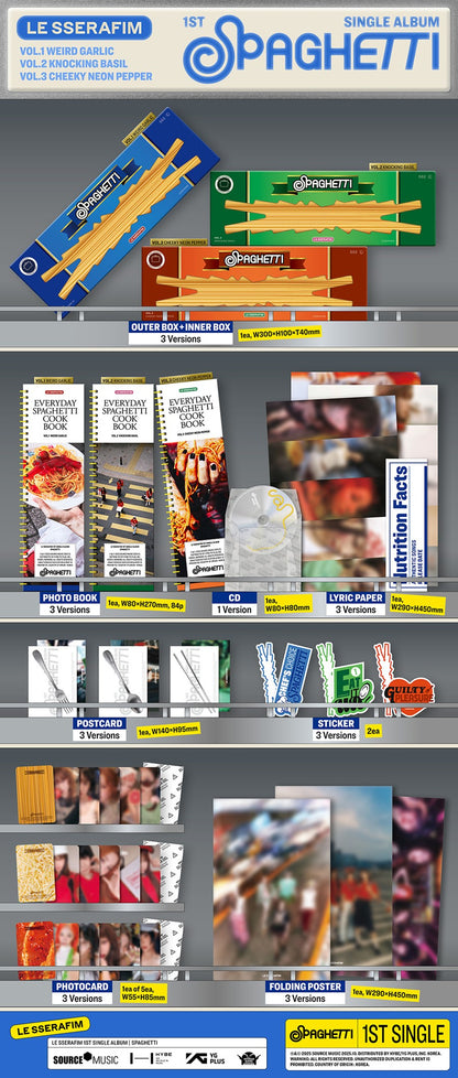 LE SSERAFIM – 1st Single Album [SPAGHETTI]