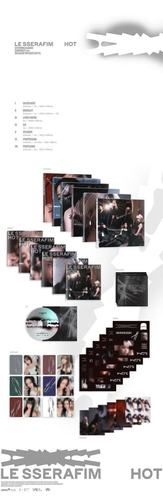 LE SSERAFIM – 5th Mini Album [HOT] (Compact)