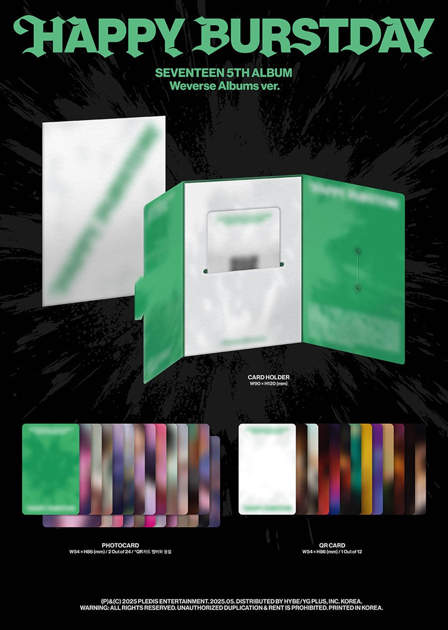 [Weverse POB] SEVENTEEN - 5th Album [HAPPY BURSTDAY] (Weverse Album)