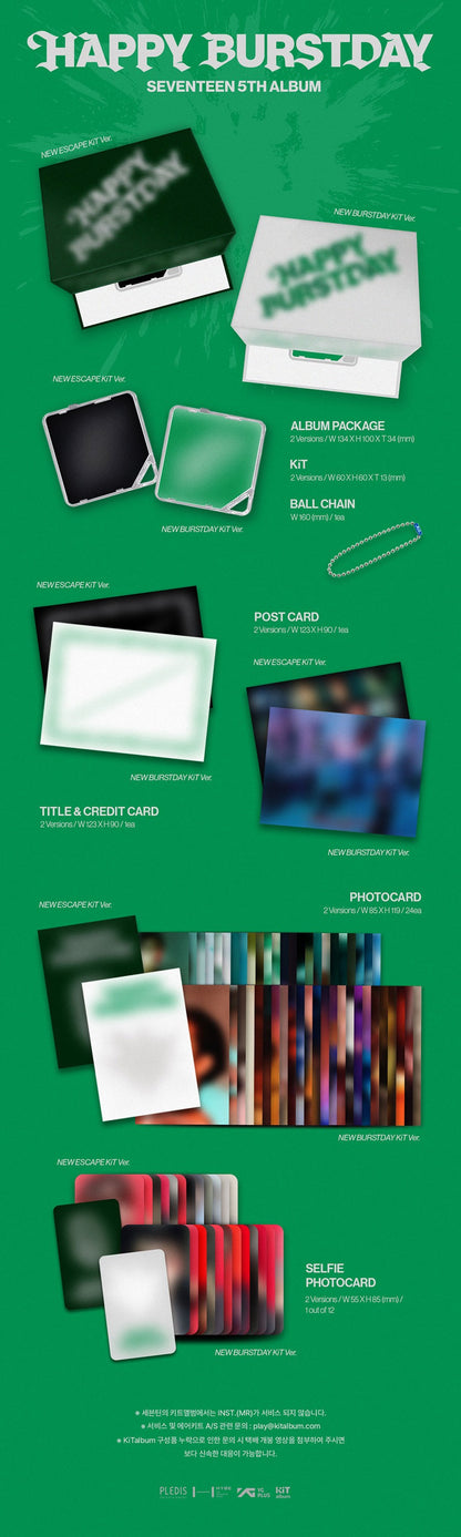 SEVENTEEN - 5th Album [HAPPY BURSTDAY] (KiT)